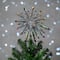 14" Lighted Iridescent Icicle Christmas Tree Topper, Clear Lights